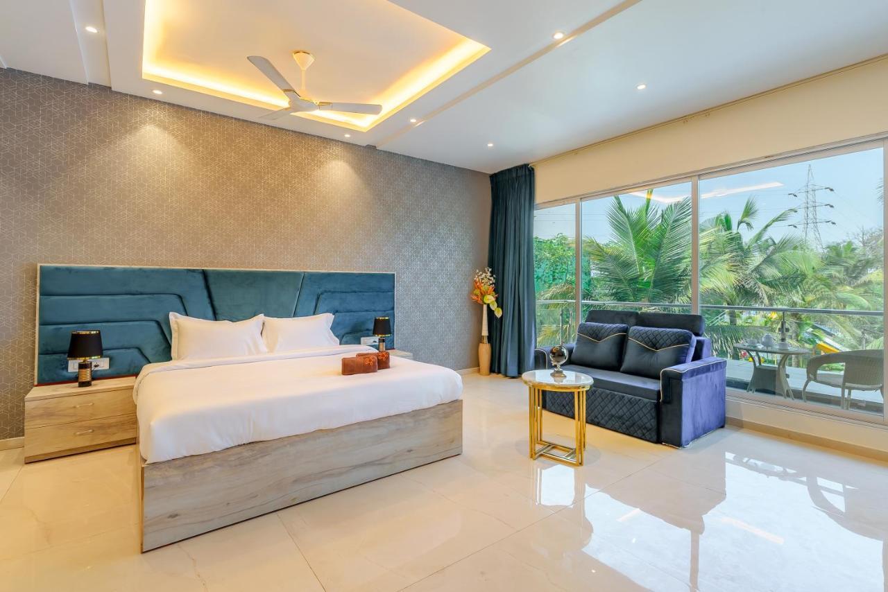 Saffronstays Palm Paradise, Kalyan Khadavli - Swimming Pool With Water Slides, Gazebo And Indoor Games Padghe エクステリア 写真