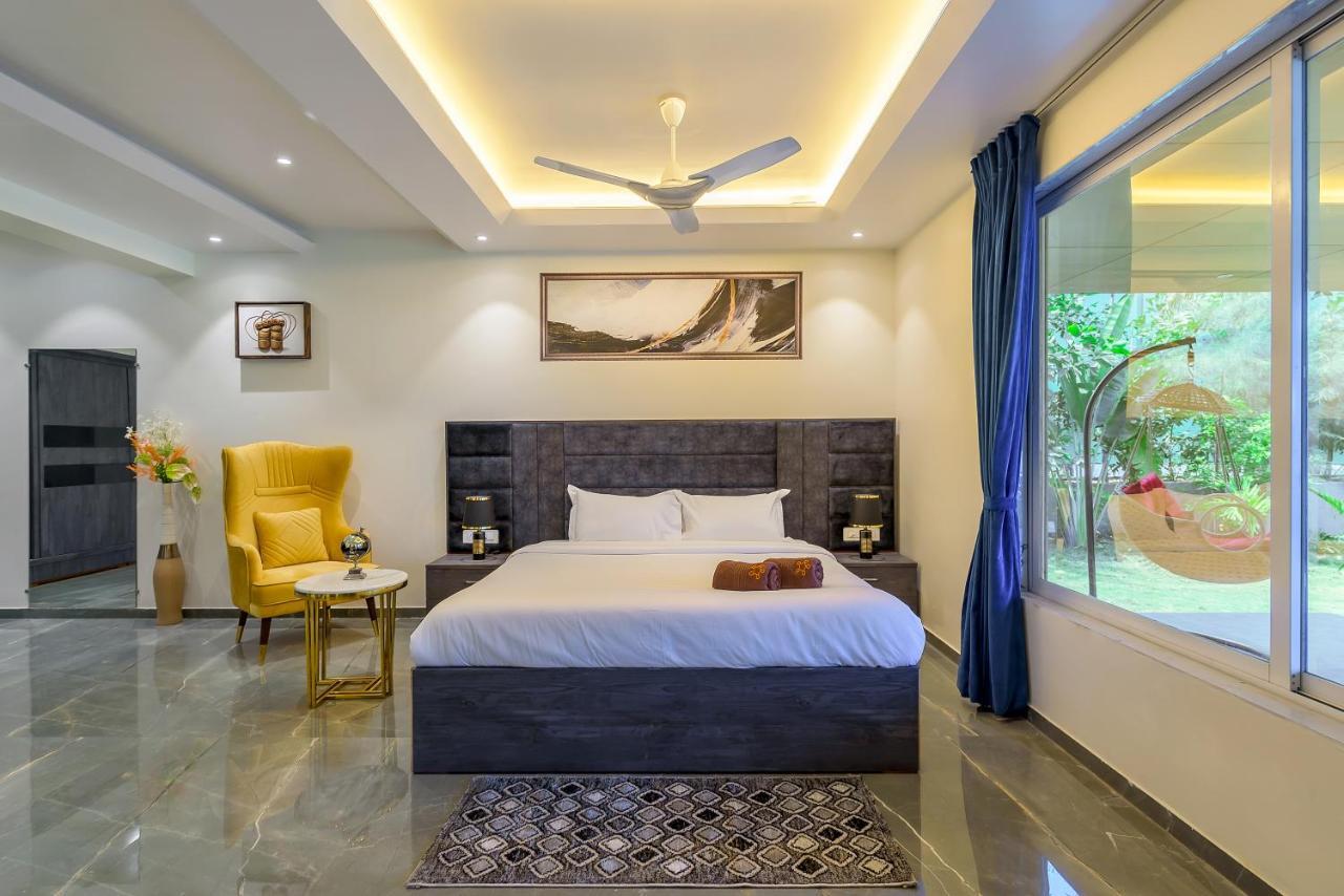 Saffronstays Palm Paradise, Kalyan Khadavli - Swimming Pool With Water Slides, Gazebo And Indoor Games Padghe エクステリア 写真